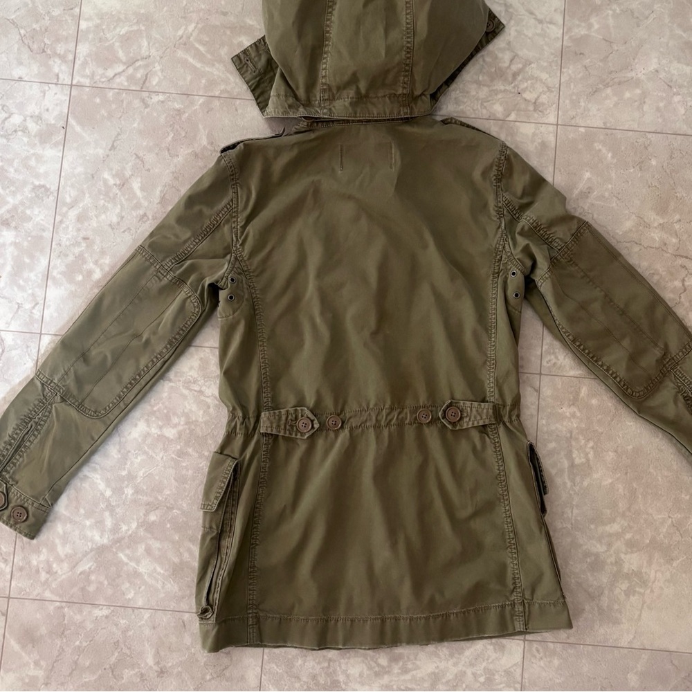 Y2K J. Crew Jacket Womens XXS Field Jacket Hooded Military Preppy Minimalist - Picture 10 of 11